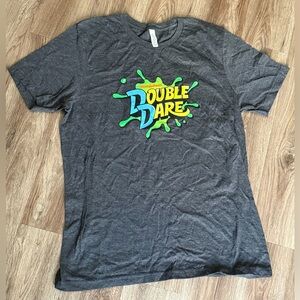 NWOT Rare Dual Logo Nickelodeon Double Dare Tee L